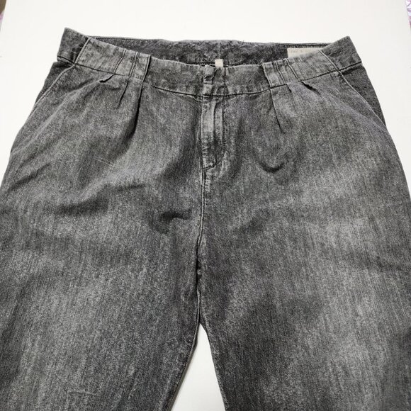 Rag & Bone Silver Chambray High Rise Pleated Aberdeen Trousers - Picture 4 of 6